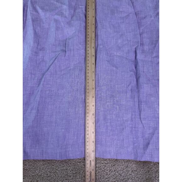 Paul Frederick Mens Blue Linen Button Up Shirt Size Medium Old Money Dress E143 - Picture 7 of 8